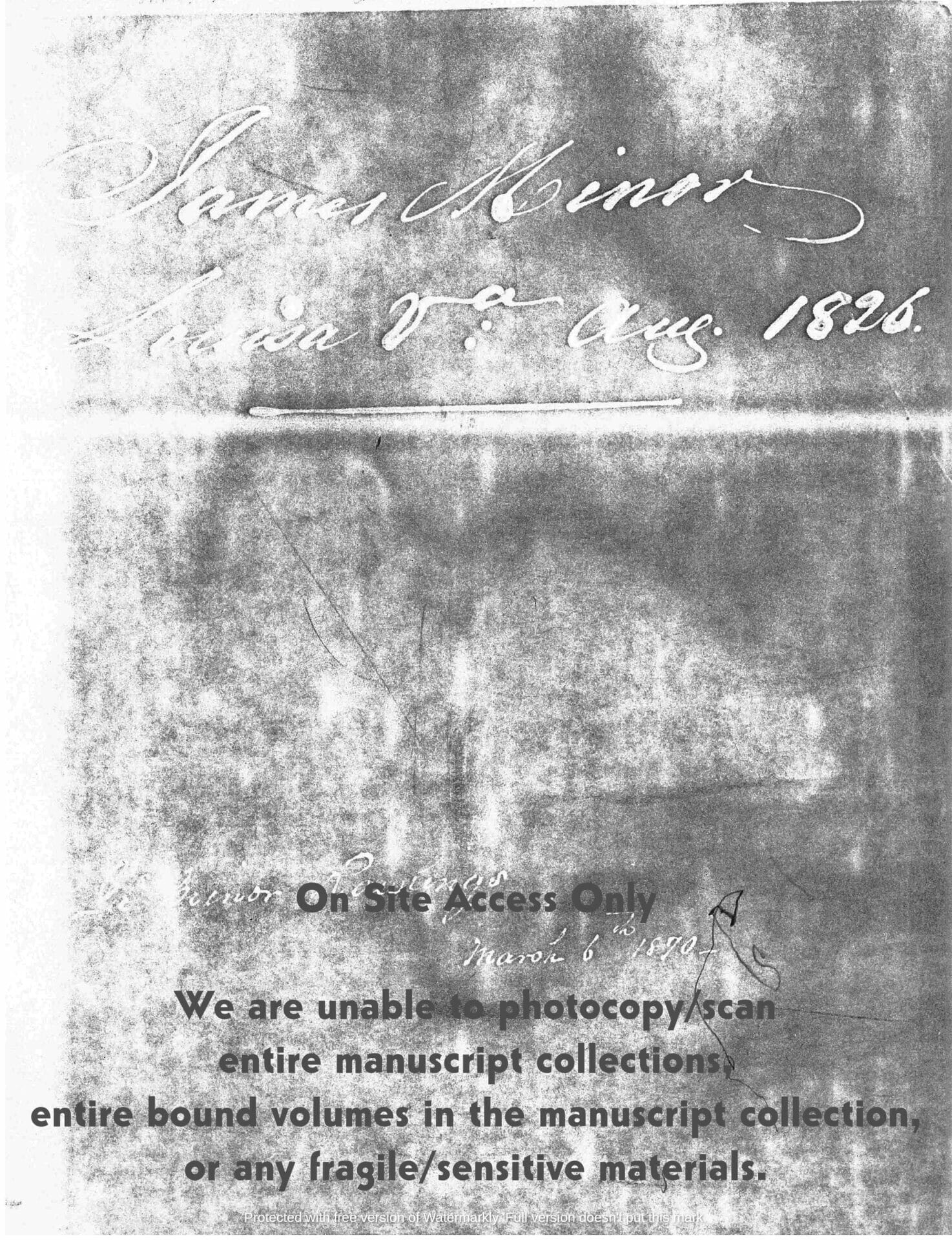 Family Bible Records of James Minor of Louisa County, Virginia, 1826-1964 -  The Albemarle Charlottesville Historical Society