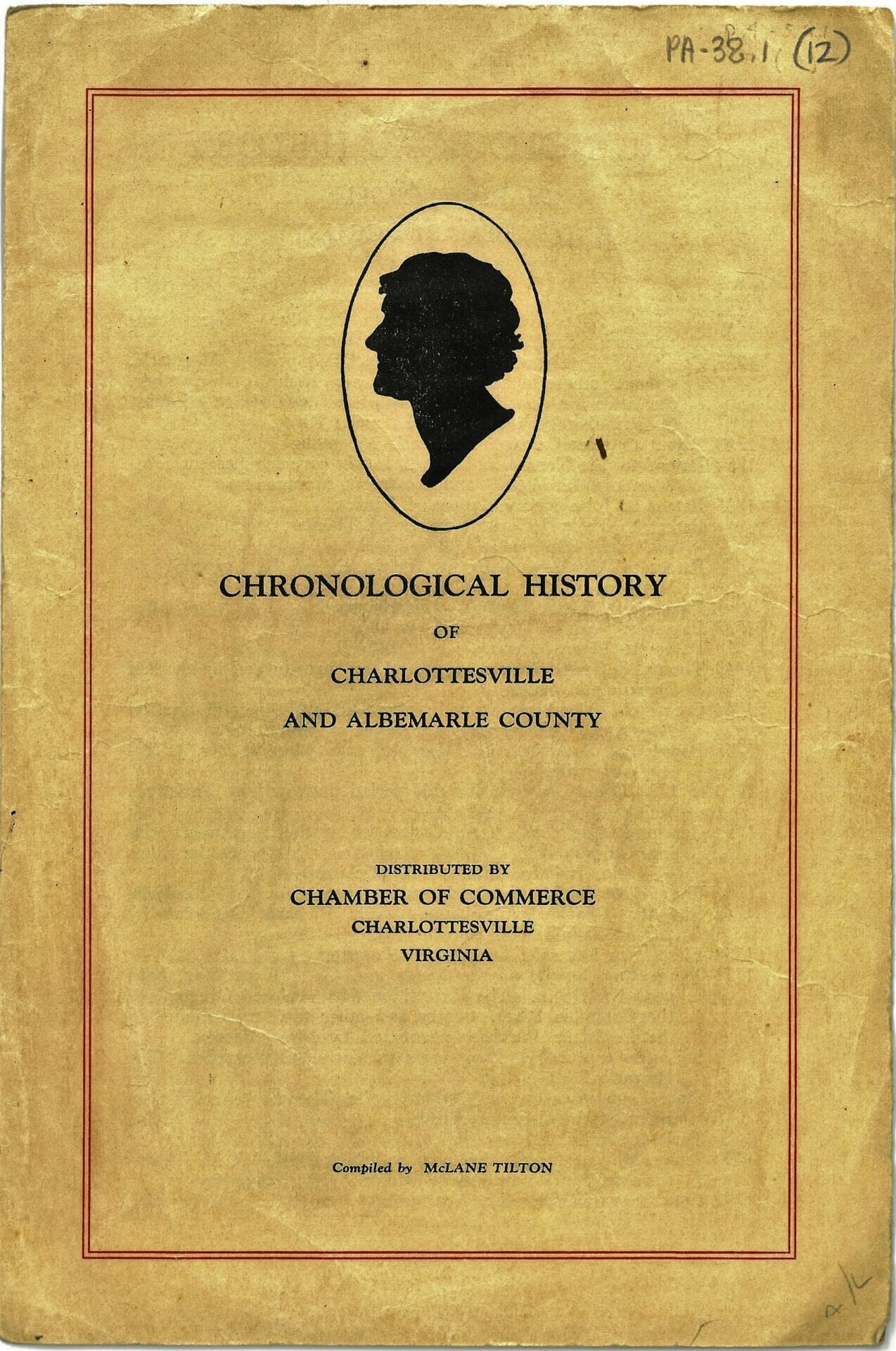 Chronological history of Charlottesville and Albemarle County The