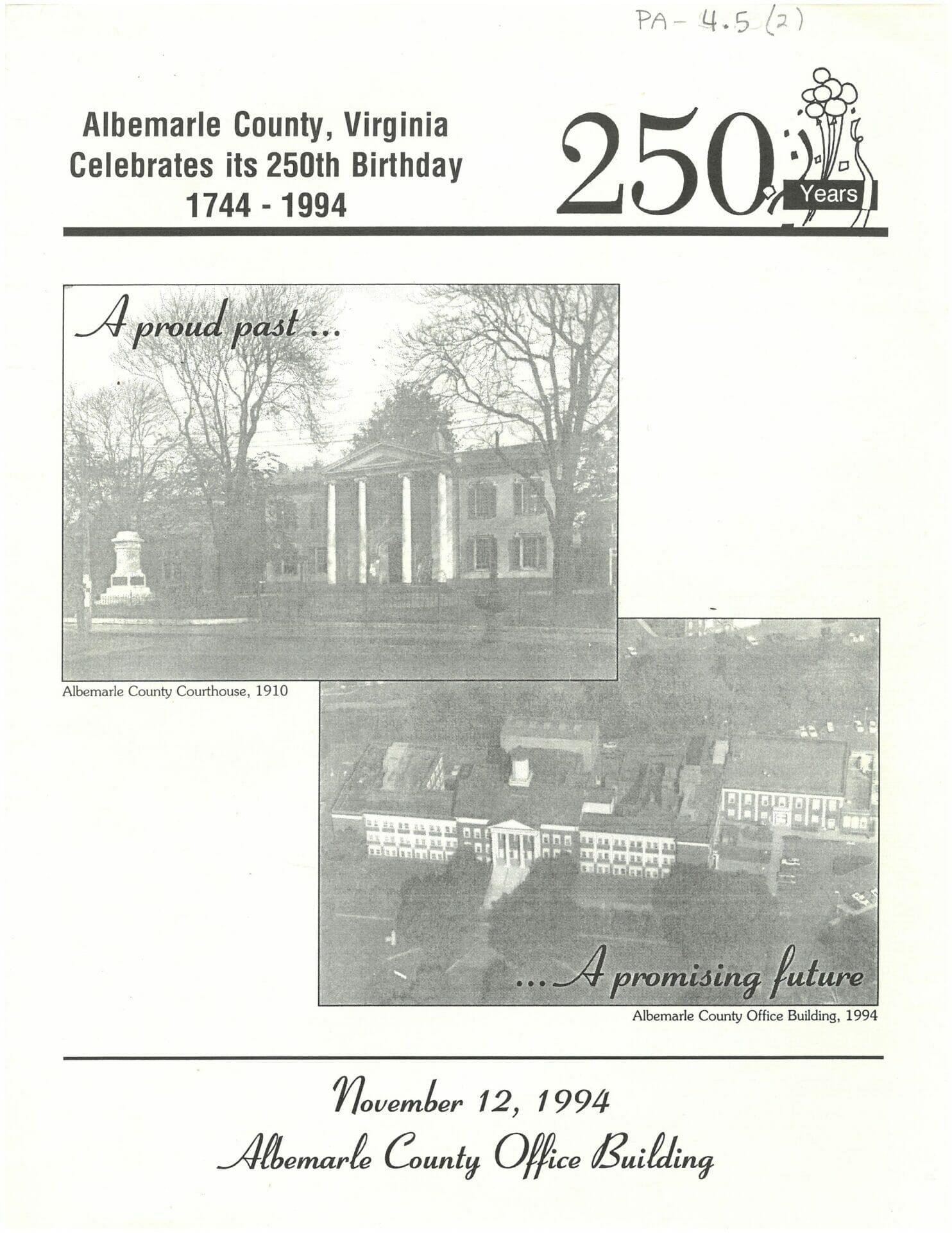 Albemarle And Charlottesville Celebrations Collection - Albemarle 250th ...