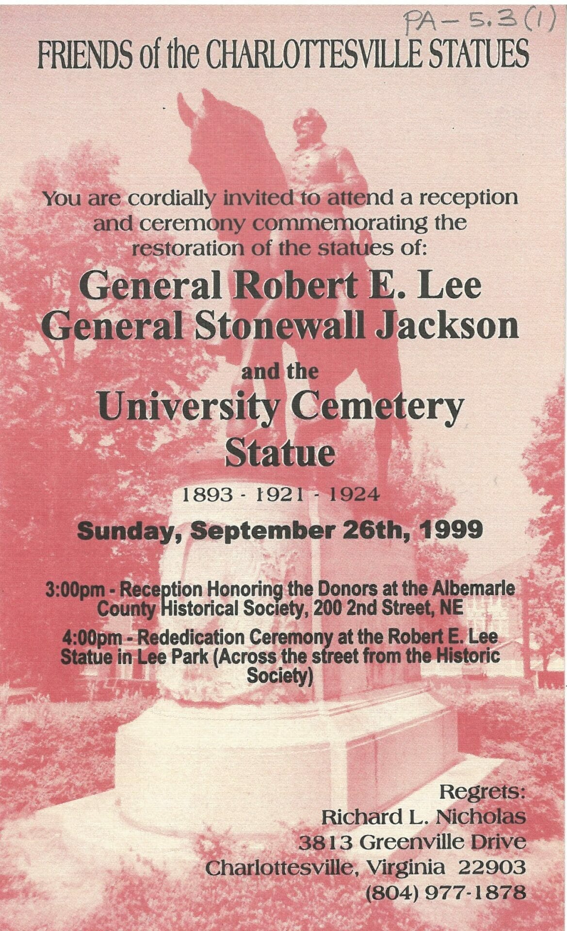 Statues and monuments collection Robert E. Lee statue The Albemarle