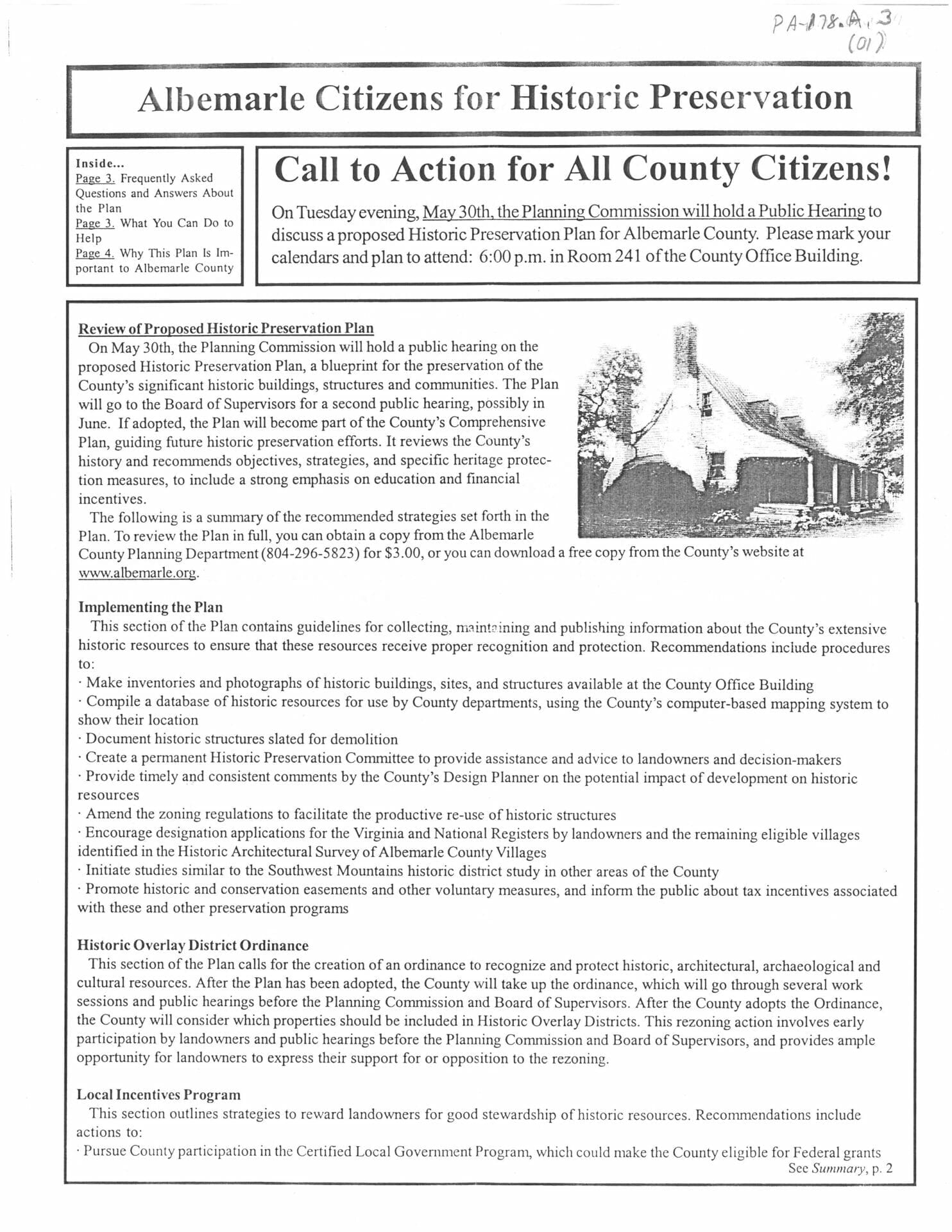 Albemarle Citizens For Historic Preservation Collection - The Albemarle ...