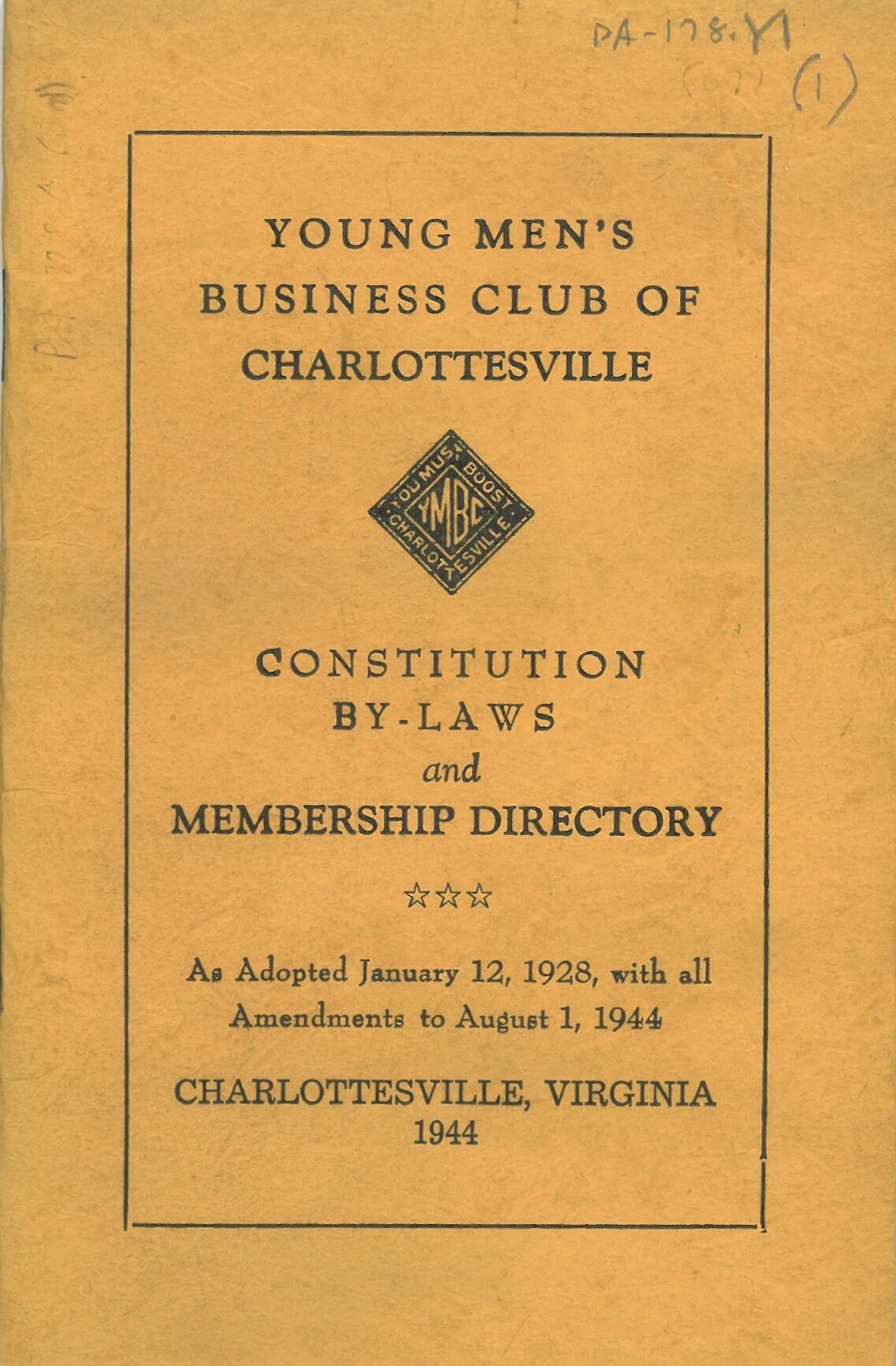 Young Men's Business Club of Charlottesville collection The Albemarle