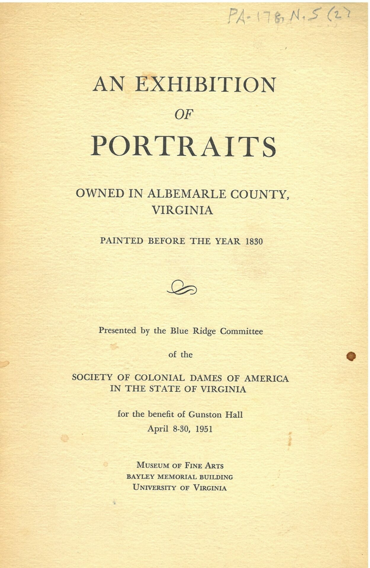 National Society of Colonial Dames of America (Blue Ridge Committee ...