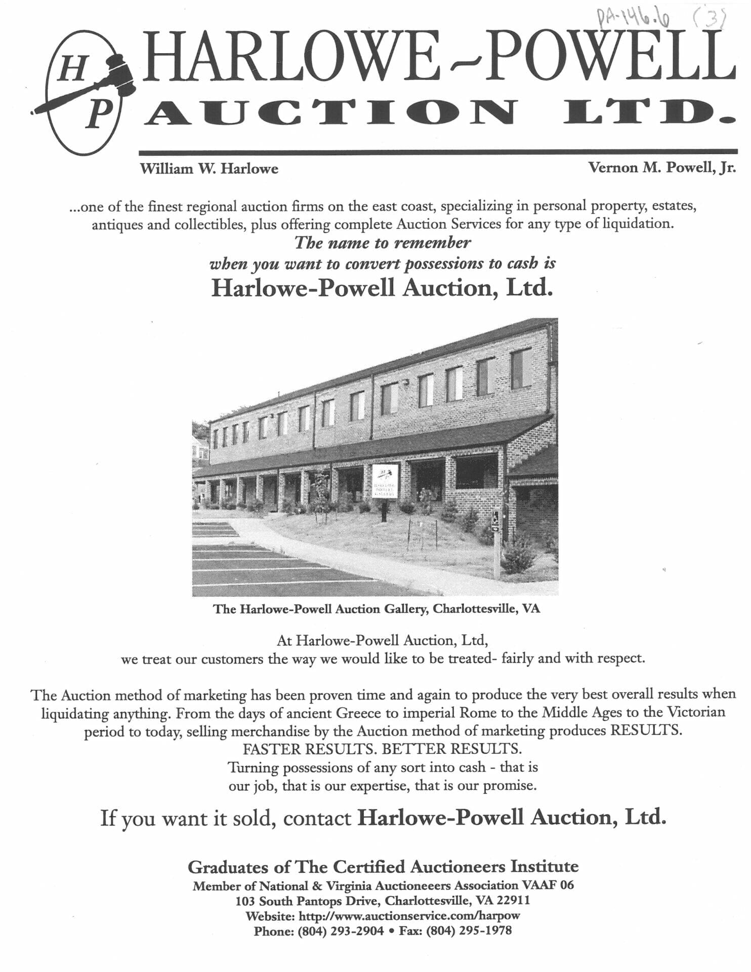 Retail collection Auction and Estate Sales The Albemarle Charlottesville Historical Society